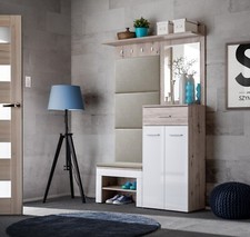 Flurgarderobe Garderoben Schuhschrank Wandpaneel GUSTAVO VII Spiegel Hochglanz