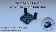 Micro Servo Halter - Weichenantrieb Unterflur