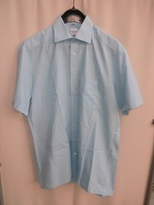 wie NEU - OLYMP -Tendenz - türkis-hellblaues Struktur Kurzarm Hemd Gr. 39