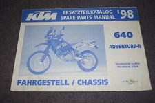 Ersatzteilliste Ersatzteilekatalog  KTM 640 Adventure-R Fahrgestell 1998