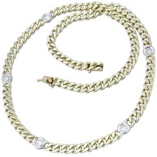 Curb chain brilliant 585 white