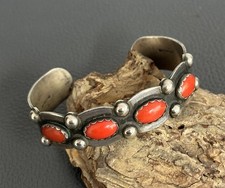 Armreif/ Armspange - Indianerschmuck - Koralle - Silber 925  - Sterling (250)