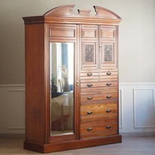 Antiker englischer Schrank Gründerzeit Kleiderschrank Vintage alt viktorianisch