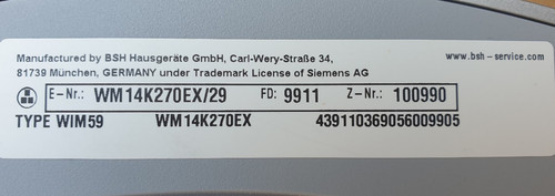 Siemens wm14k270ex ersatzteile - wm14k270ex,