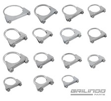 Bügelschelle Rohrschelle Ø von 26 mm - 130mm, M8 M10 Auspuffschelle Stahl U Bolt