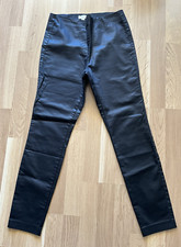 H&М Damen hose lederoptik stretch Schwarz Gr.40