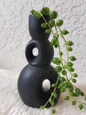Keramik Vase klein schwarz 13