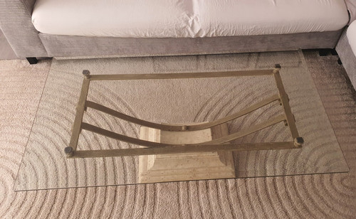 Rechteckiger couchtisch mit - rechteckiger,