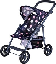 Knorrtoys 16843  Puppenbuggy Liba  star Blue pink  Buggy   54x35x44 cm