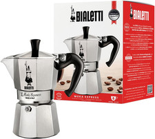 270ml Bialetti Moka Express Ikonische Herdplatten-Espressomaschine Aluminium 270