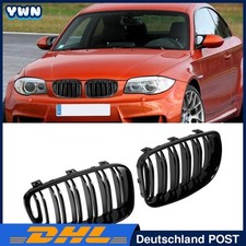 Hochglänz Kühlergrill Doppelsteg Grill Nieren für BMW 1er E81 E82 E87 E88 08-11