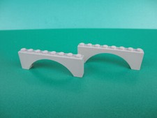 Lego 2x 3308 Bogenstein alt hellgrau 1x8x2 Rundbogen Brücke Ritterburg (040423V)