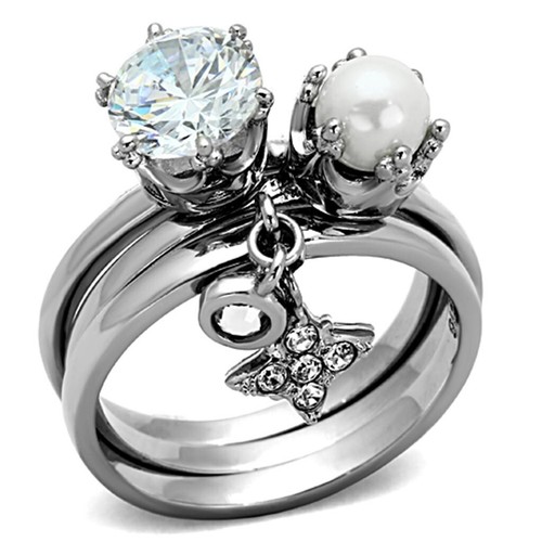 Silber vorsteckringe charm - silber,
