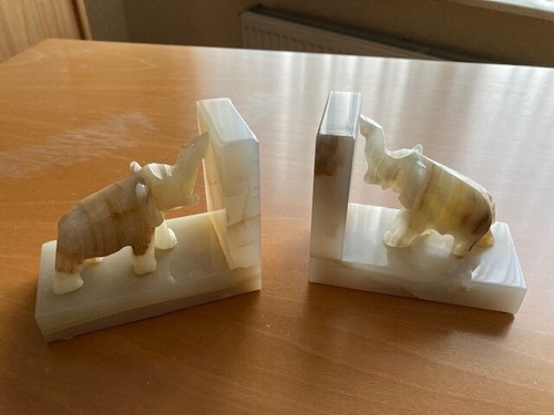 Onyx buchstützen elefant - buchstützen,