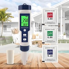 5in1 Digital Messgerät PH/EC/TEMP/SALT/TDS Tester Pen Trinkwasser Prüfer DHL2-3T