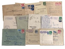 Bizone Lot mit 12 Landpoststempel-Belegen