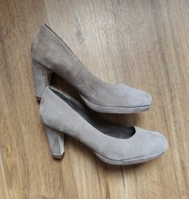 Gr 40 Tamaris Pumps Nude Beige Büro Business Klassisch Wildleder Absatzschuhe