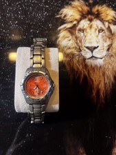Festina Uhr Orange Silber Damen Uhr mit Batterie 