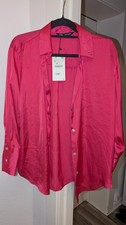 Satin Bluse Pink Neu Zara Ungetragen Gr. S Damen
