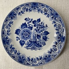 Delft De Porceleyne Fles Teller blauweiß Blumen Dm22,5cm