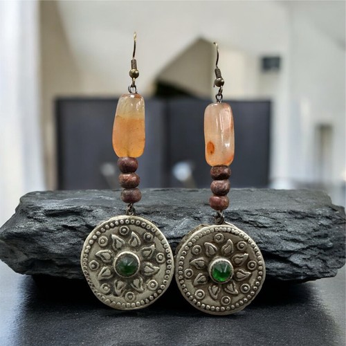 Vintage boho crackled karneol - vintage,