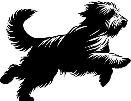 Bearded collie aufkleber - collie,
