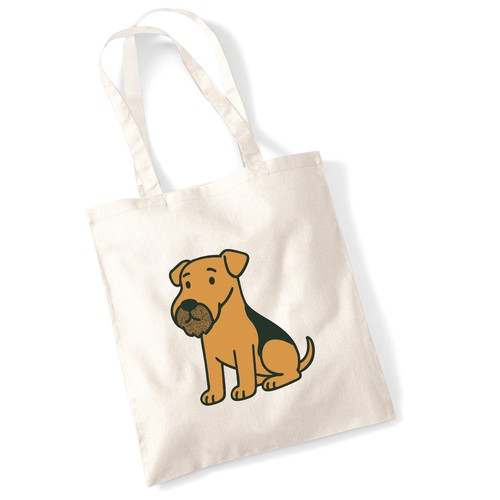 Jutebeutel airedale terrier - jutebeutel,