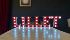 Lillet Leuchtschild LED Leuchtreklame mit Dimmer 54cm Neon Schild Wand Deko