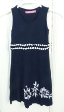 SPINACH MAFIA Sommerkleid Mädchen Blau Pailetten Gr.140 10 (W111)