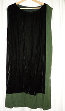 COCON COMMERZ PRIVATSACHEN Kleid aus Seidensamt und Leinen schwarz - grün M/L