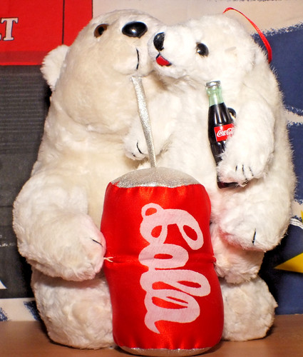 Teddybär coca cola - teddybär,, cola,