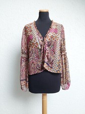 Bunt braun rosa weiß Paisley