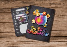 8 Einladungskarten Geburtstag