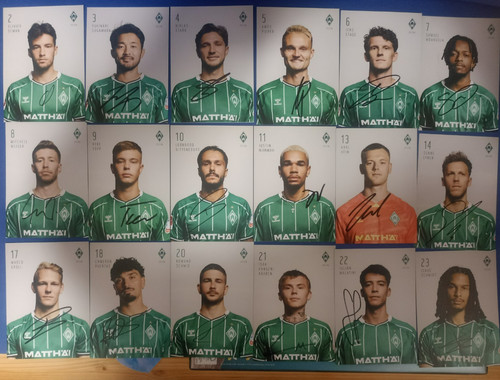 Autogrammkartensatz werder - autogrammkartensatz,