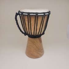 Djembe Afrikanische Trommel neuwertig Mahagoni Ghana  Höhe 30cm Kinder