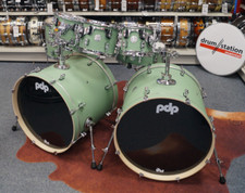 DW PDP Concept Maple Doublebassset "Satin Seafoam" 2x22,8,10,12,14,16" + 14" SD