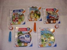 tiptoi  Set mit 1 x Stift, 5 x Bücher z.B. Dinosaurier,Piraten,Eisenbahn etc.