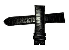 Leder Ersatz Armband Joop Bandanstoß 20 mm Schwarz Kroko Optik 95472001S