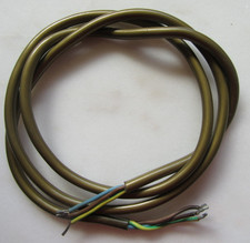 Anschlussleitung 1m Anschlusskabel  3x0,75mm², goldfarben, Lampenanschluss