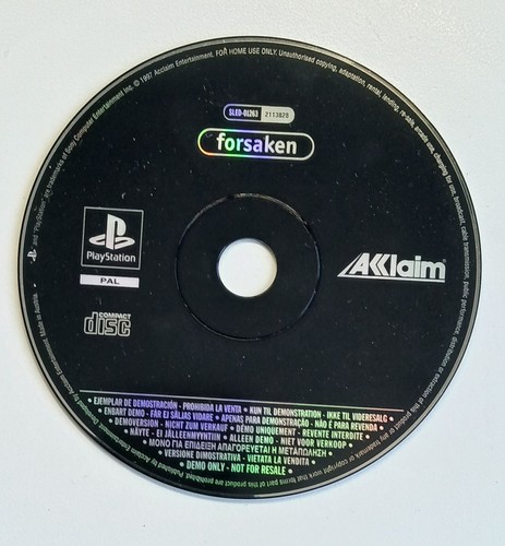 Forsaken demo disc ps1 sony - demo,
