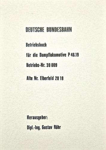 Betriebsbuch für die dampflok - betriebsbuch,