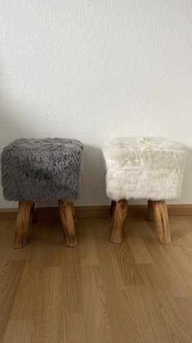 Hocker mit fell - hocker,