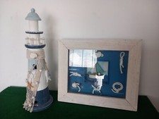 Holzboot ., + Leuchtturm