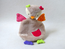 Pusblu Eule braun bunt Uhu Vogel dm Kuscheltuch Schmusetuch (T208)