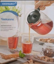 Glaskanne mit Sieb Teekanne