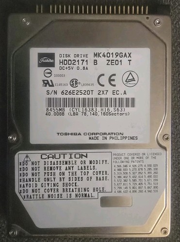 Toshiba mk4019gax 44pin - -,