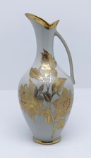 Blumenvase KM Bavaria 106/2 beige gold Royal Porzellan handbemalt Henkel Sammler