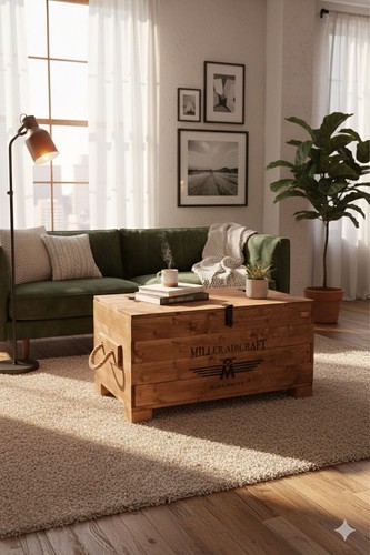 Truhe couchtisch holz - truhe,