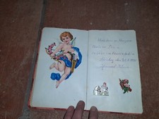 Poesiealbum Freundschaftsbuch 45 Einträge VOLL 100 Oblaten 1938 alt antik 