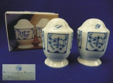 R&B Jütland Porzellan Salz und Pfeffer Streuer Strohblume Indisch Blau unbenutzt